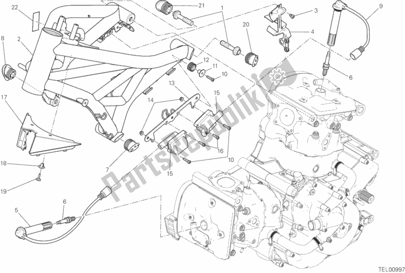 Wszystkie części do Rama Ducati Monster 821 Thailand 2017 Wszystkie części do Rama Ducati Monster 821 Thailand 2017